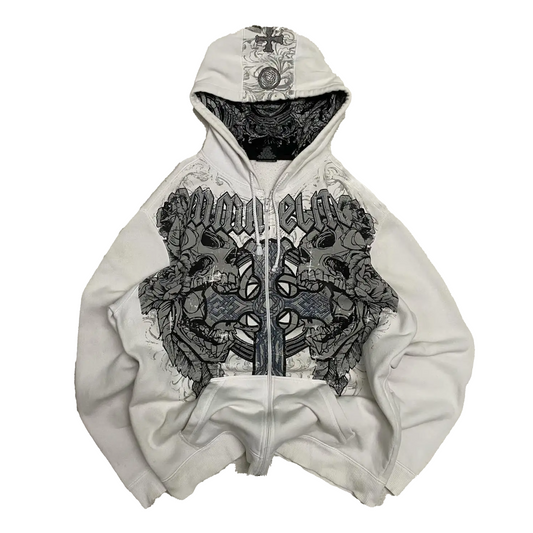 Gothic Skull Zipper Hoodie - PWM