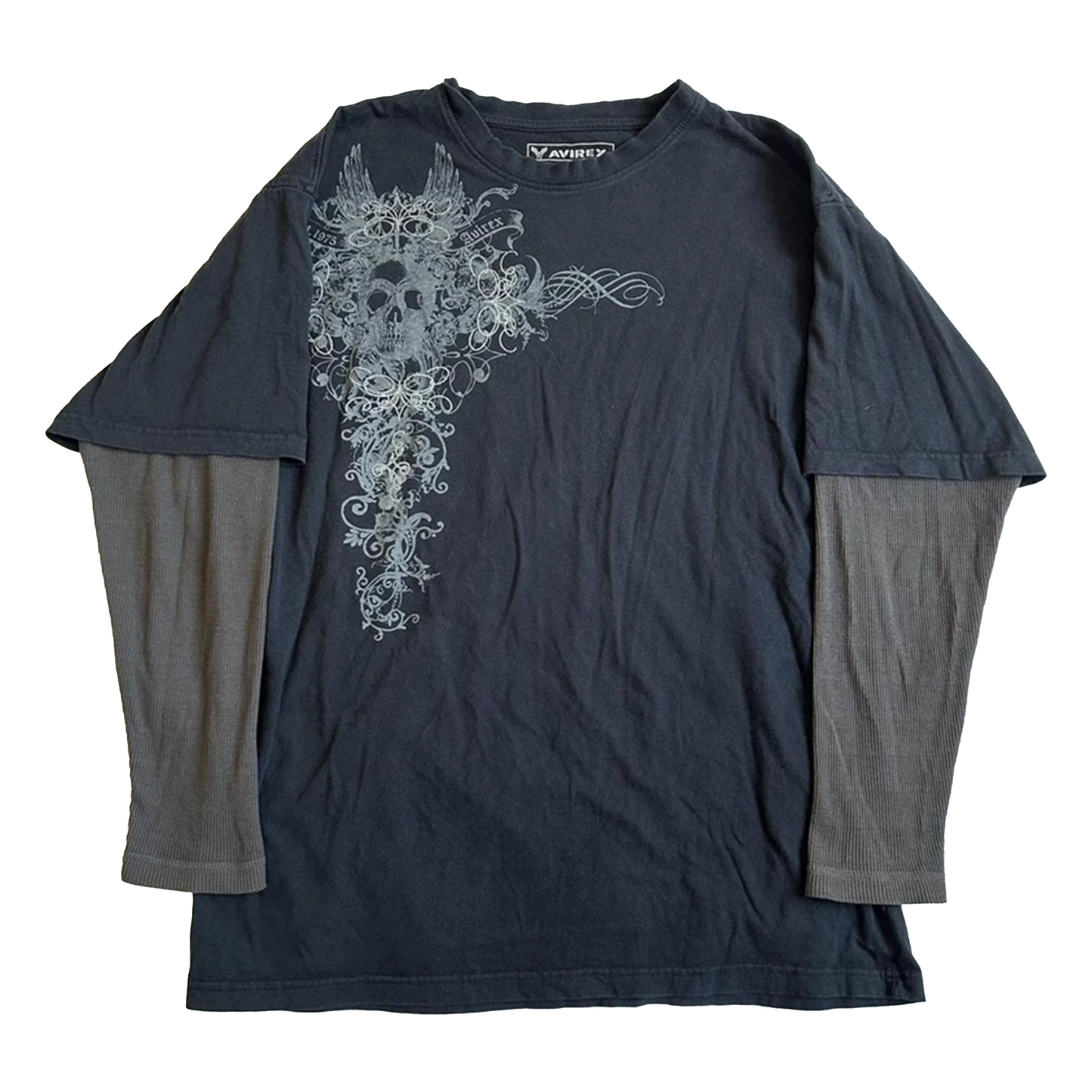 Two Piece Cross Skull Print Tee - PWM