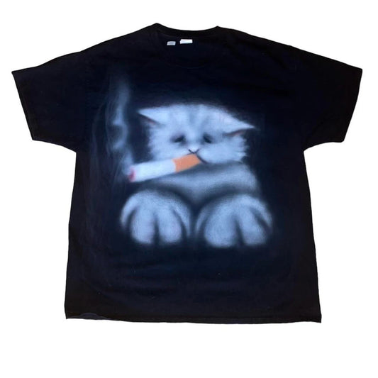 Smoking Kitty T-shirt - PWM