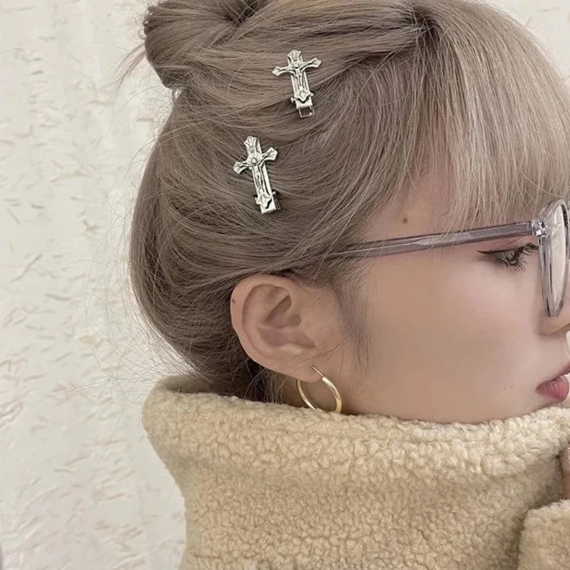 Cross Metal Hair Claw