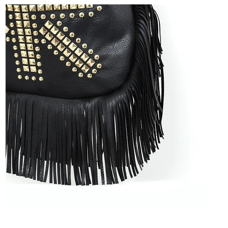 Rivet Crossbody Shoulder Bag