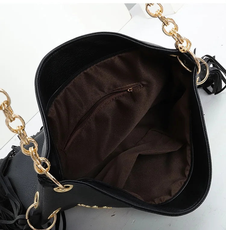 Rivet Crossbody Shoulder Bag