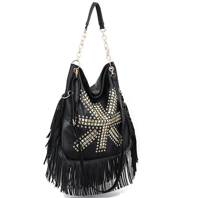Rivet Crossbody Shoulder Bag