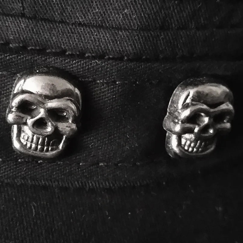 Skull Rivets Flat Top Cap