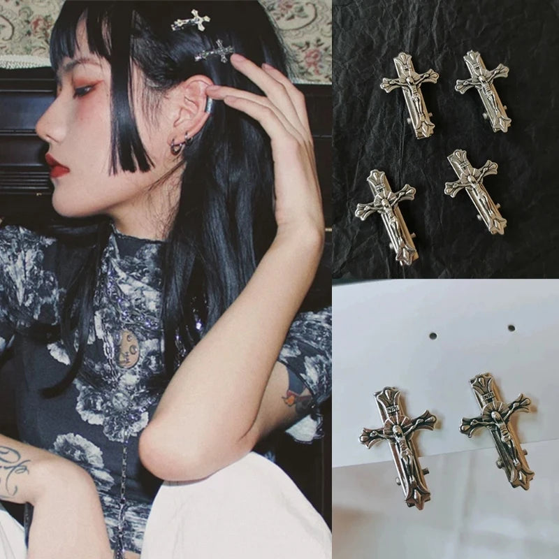 Cross Metal Hair Claw