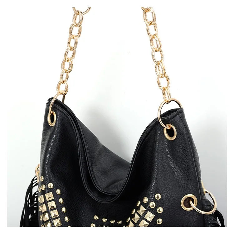 Rivet Crossbody Shoulder Bag