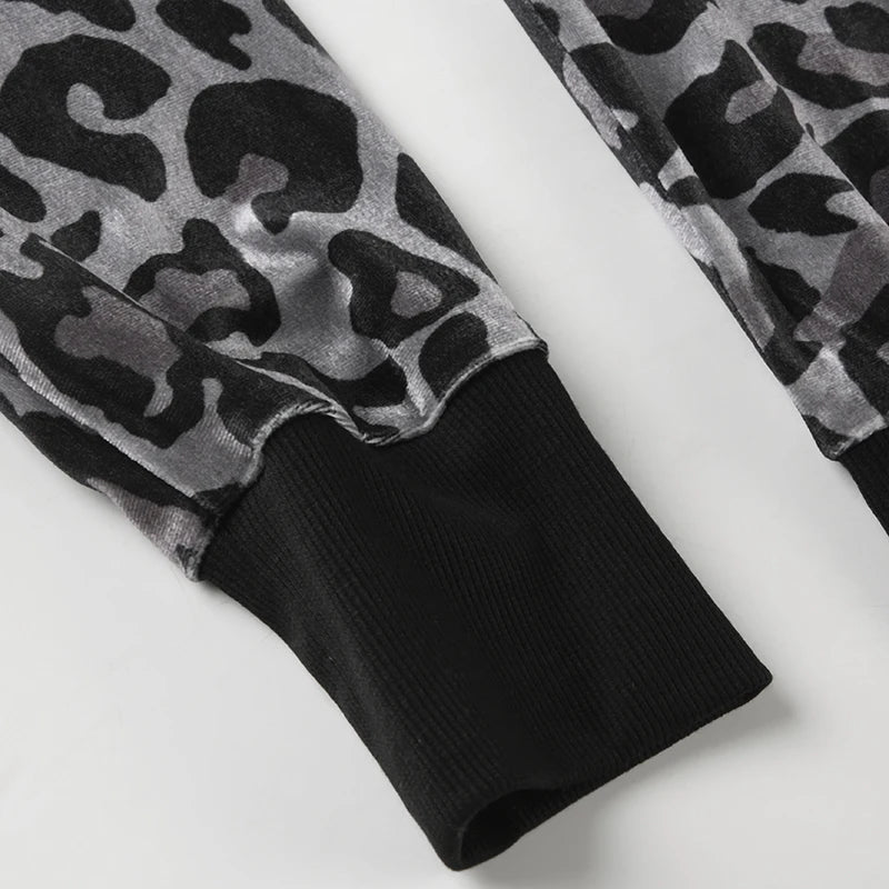 Leopard Printed Velvet Coats