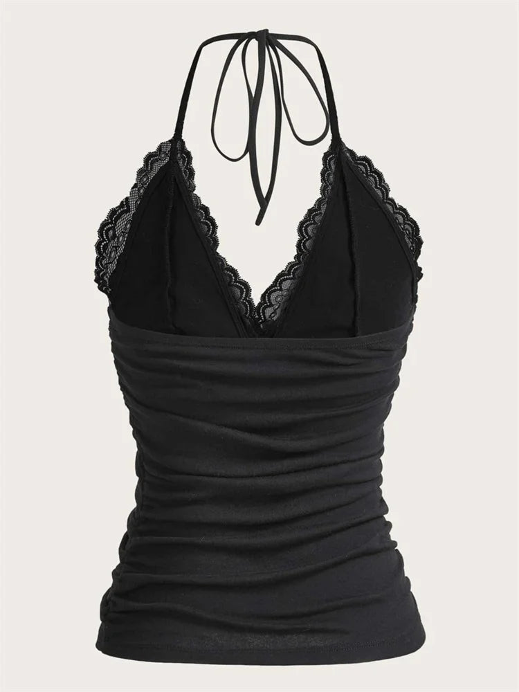 Lace Patchwork Halter Top - PWM