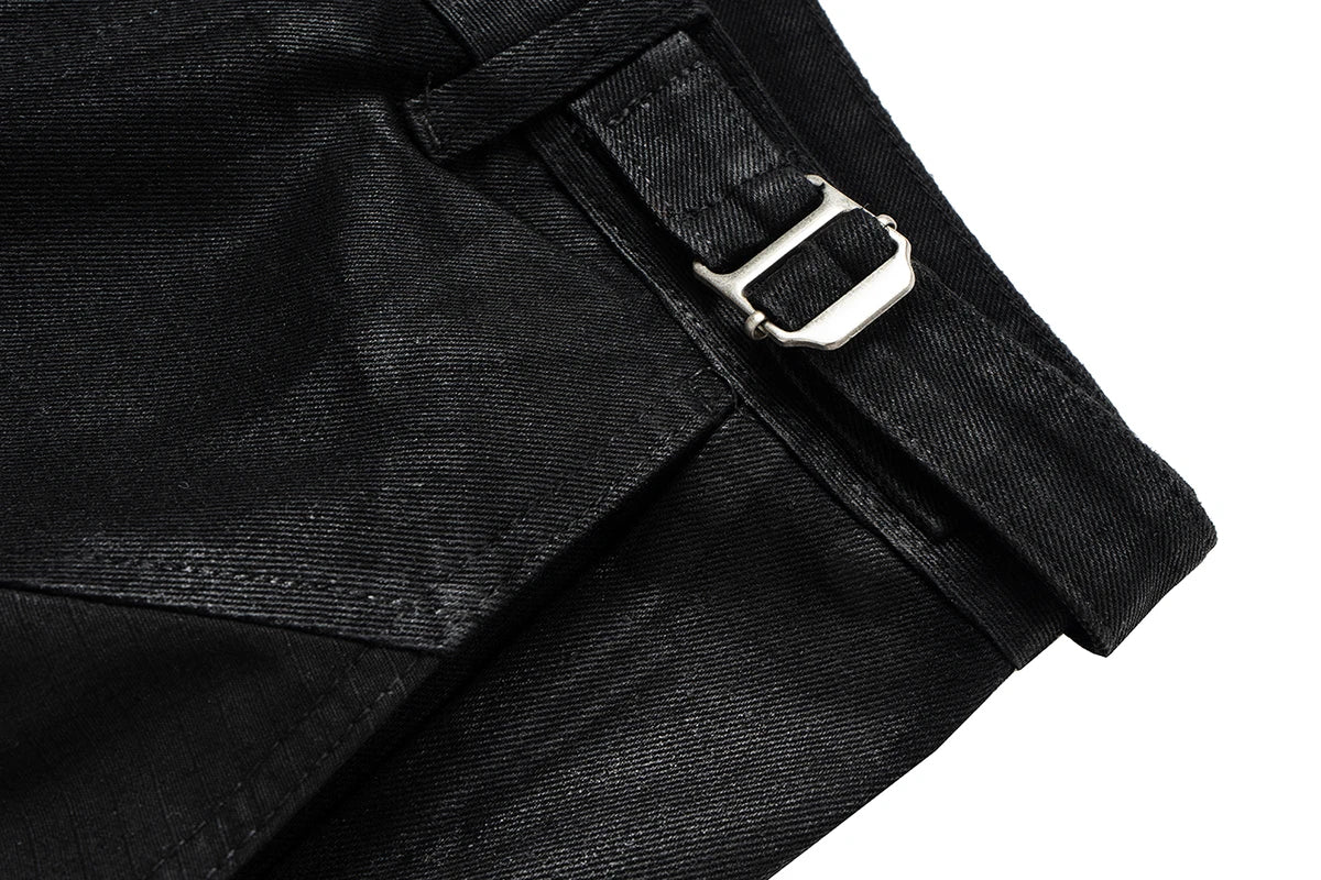 Coated Wax Baggy Cargo Pants - PWM