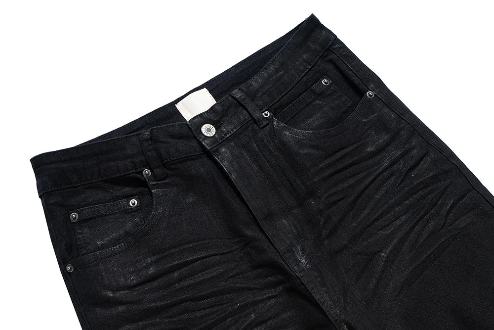 Glue Coated Boot cut Flared Pants - PWM