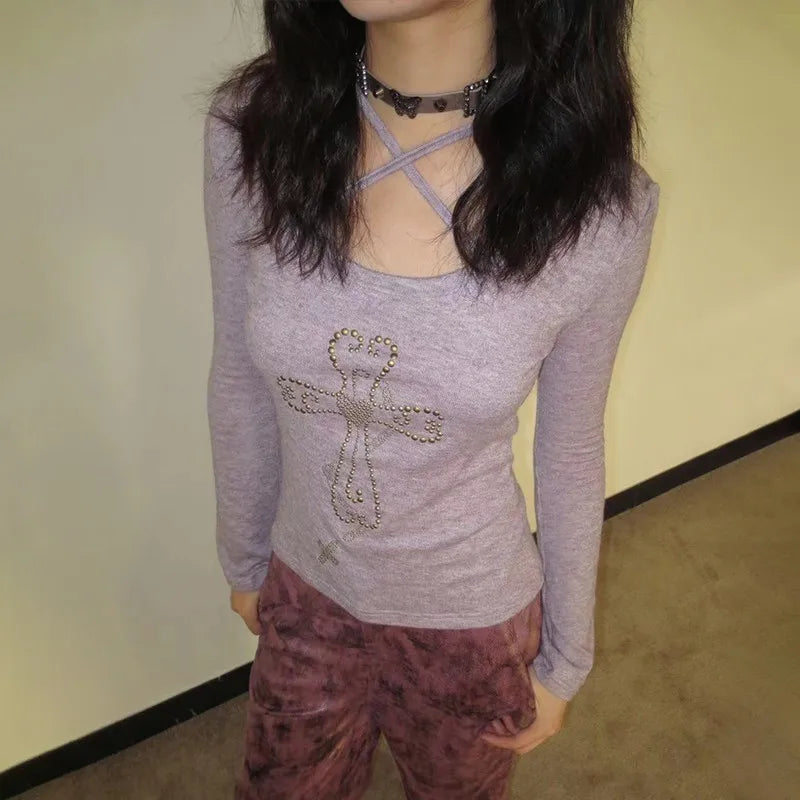 Cross Flare Sleeve Tops