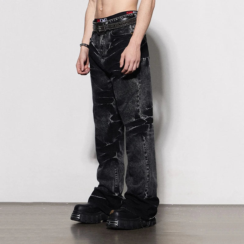 Washed Black Straight Denim - PWM