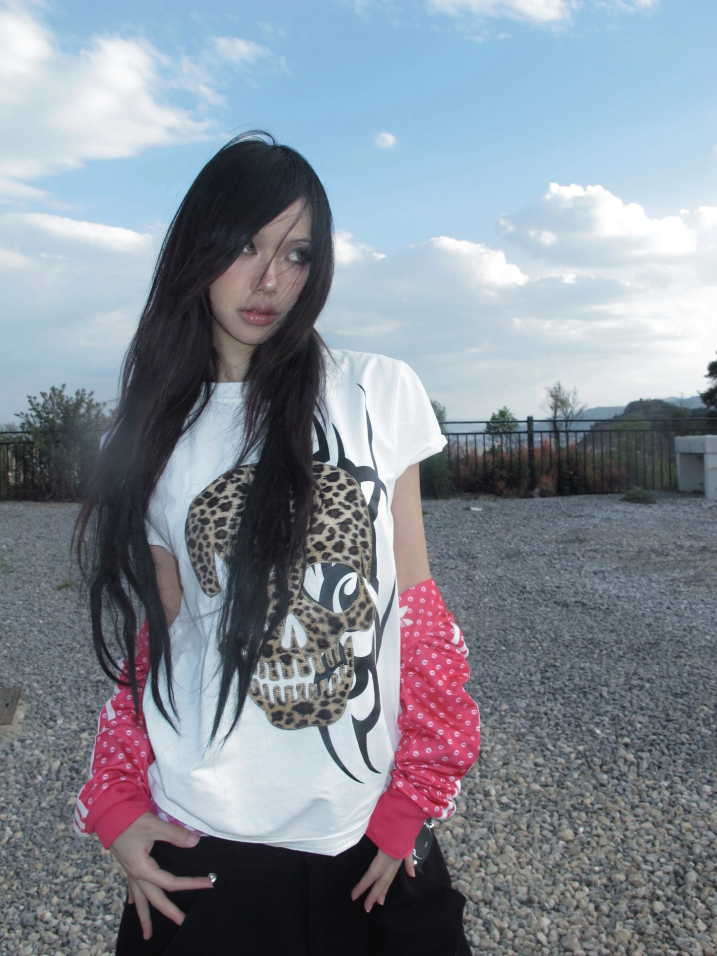 Leopard Skull Print T-shirt
