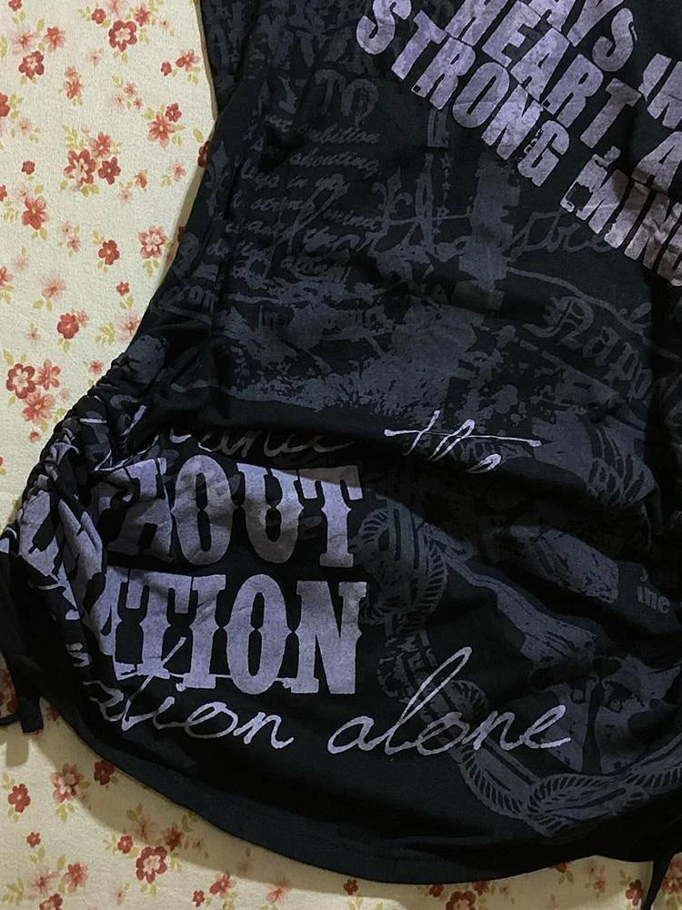 Letter Print Slim Fit T-shirt