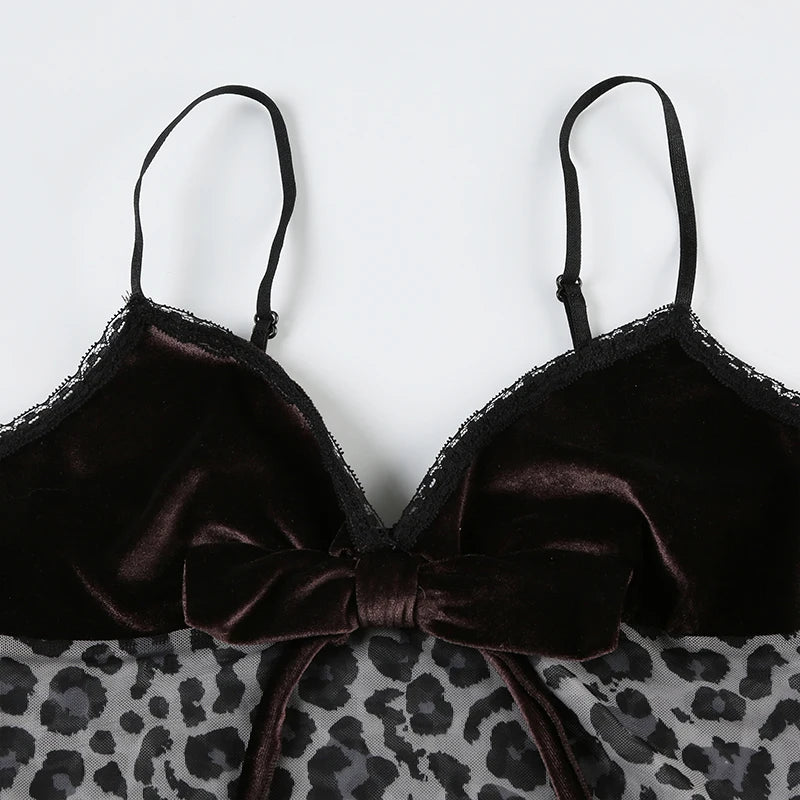 Leopard Mesh Crop Top - PWM