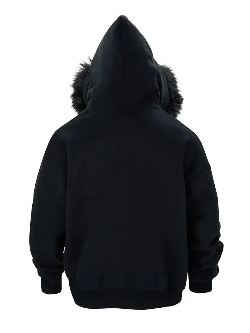 Black Fur Collar Jacket - PWM
