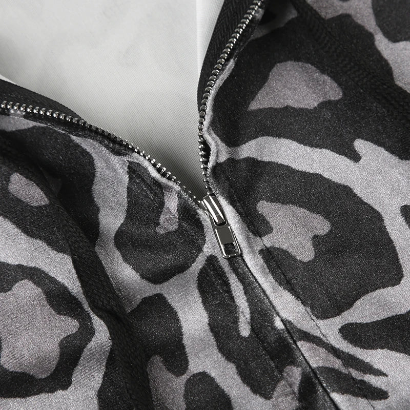 Leopard Printed Velvet Coats