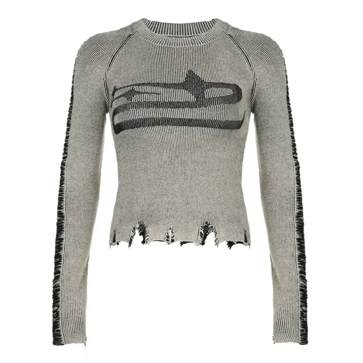 Ripped Stitched Pullovers Sweater - PWM