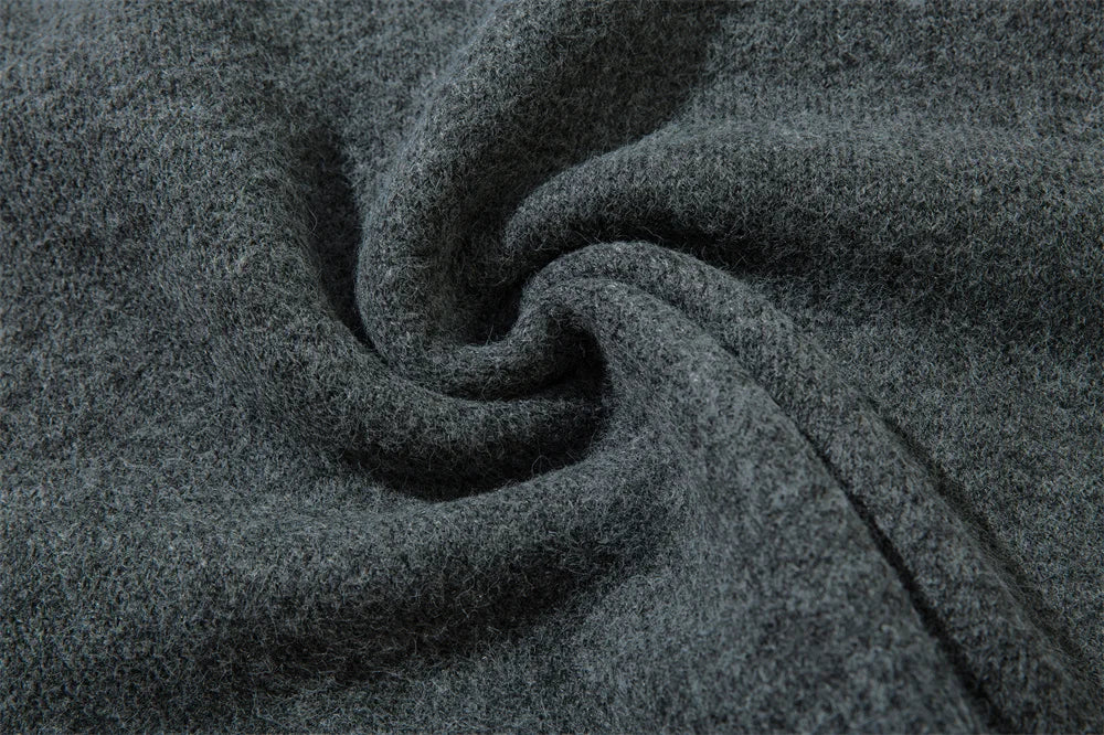 Knitted Zipper Sleeve Pullover Sweater - PWM
