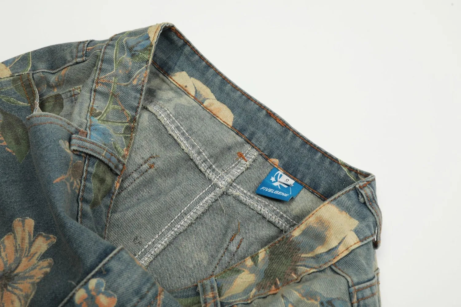 Floral Print Loose Jeans - PWM