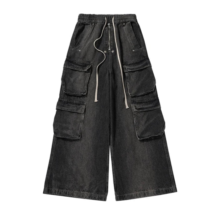 Drawstring Cargo Baggy Denim - PWM