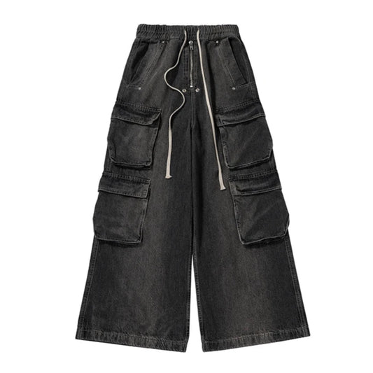 Drawstring Cargo Baggy Denim - PWM