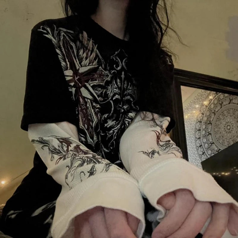Goth Pattern Two-Piece T-Shirt - PWM