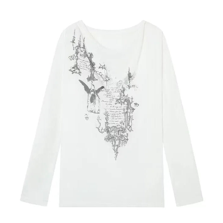 Fairy Graphic Long Sleeve Tee - PWM