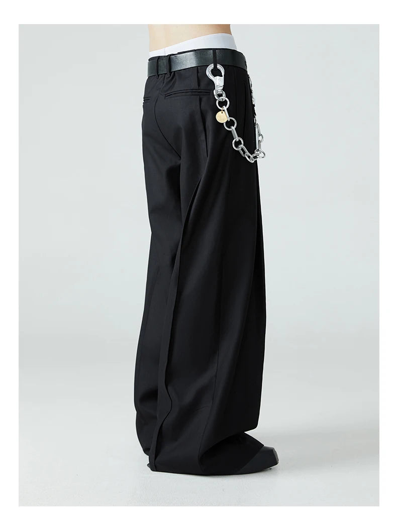 Baggy Pleated Wide Leg Pants