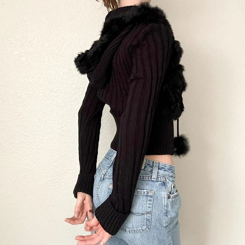 Furry Stitching Zipper Hoodie - PWM