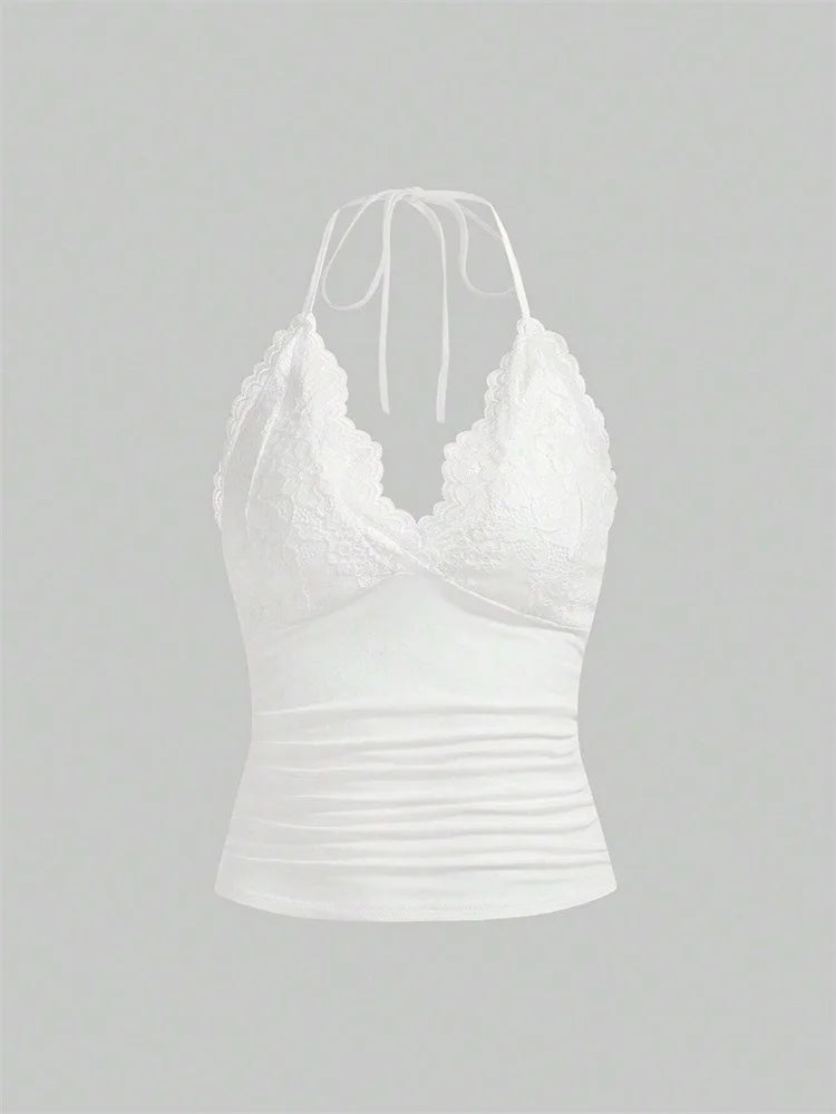 Lace Patchwork Halter Top - PWM