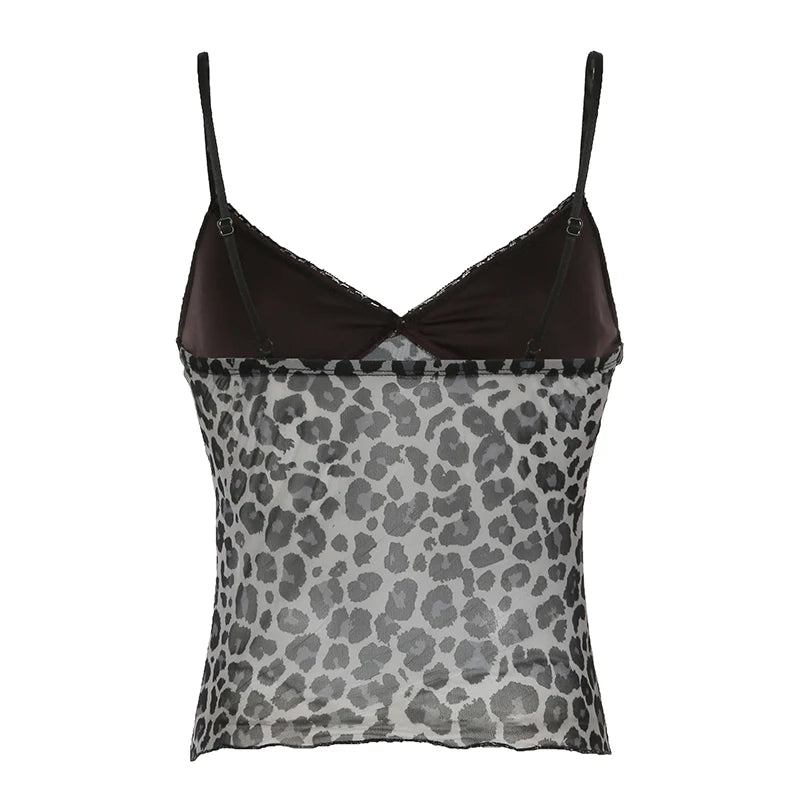 Leopard Mesh Crop Top - PWM
