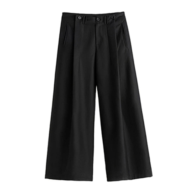 Baggy Pleated Wide Leg Pants