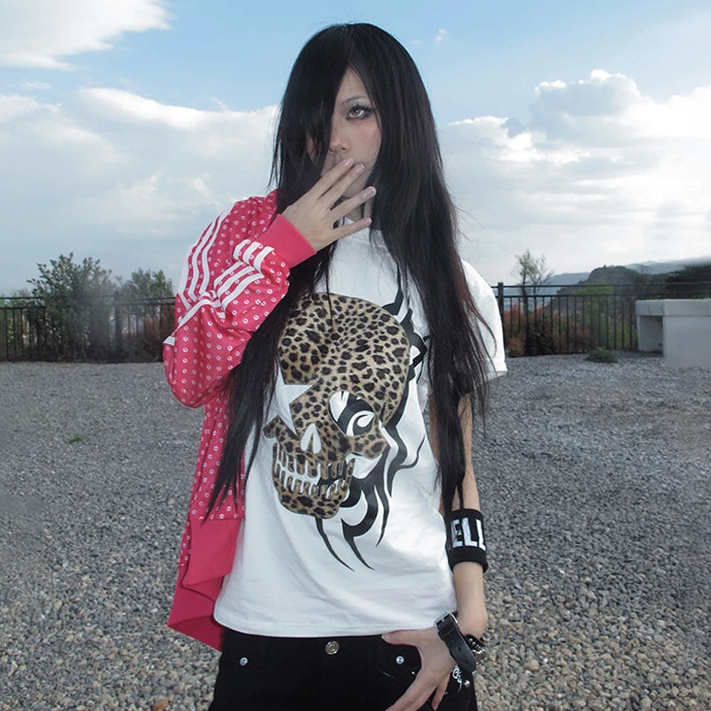 Leopard Skull Print T-shirt