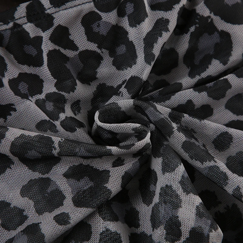 Leopard Mesh Crop Top - PWM