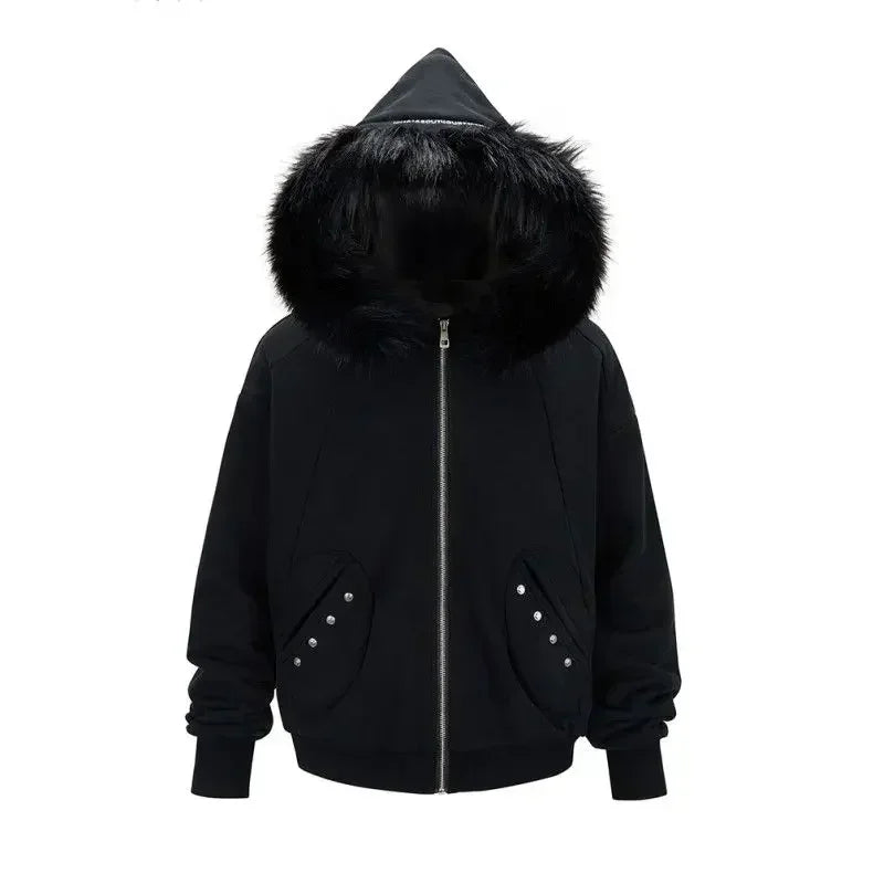 Black Fur Collar Jacket - PWM