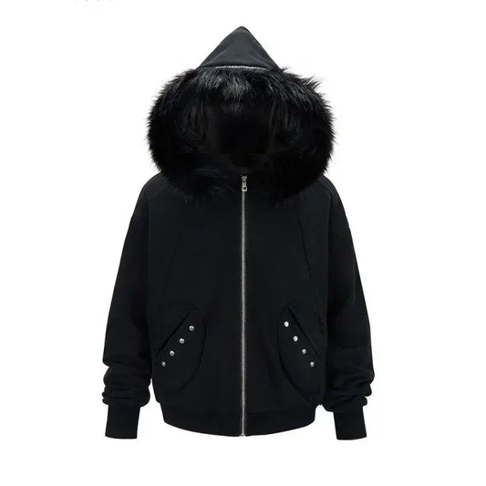 Black Fur Collar Jacket - PWM