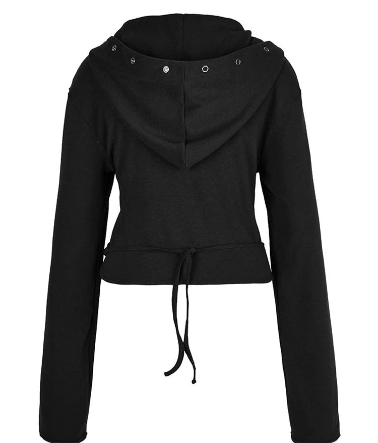 Rivet Hooded Short Length Tops - PWM