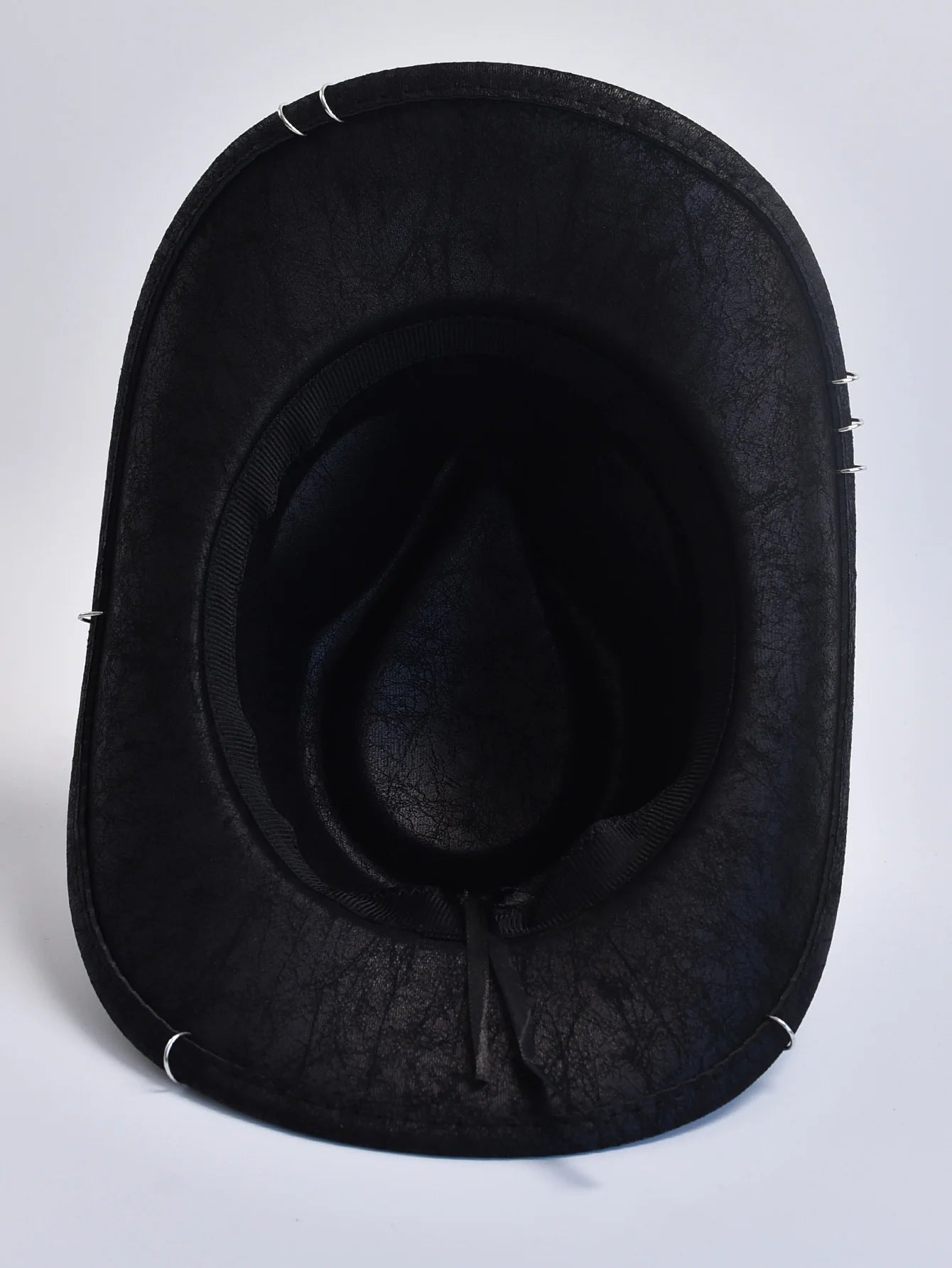Skull Rivet Western Faux Leather Hat