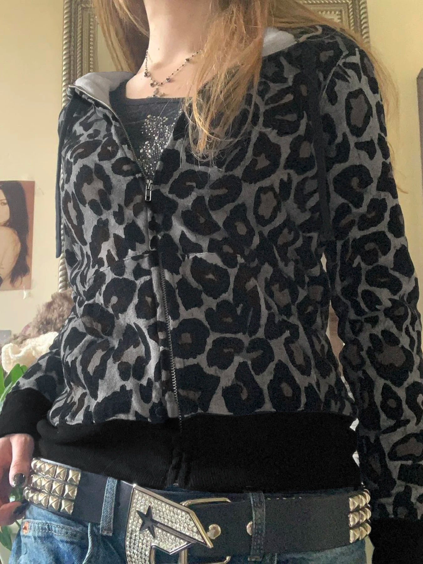 Leopard Printed Velvet Coats