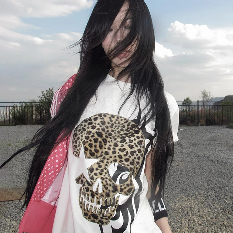 Leopard Skull Print T-shirt