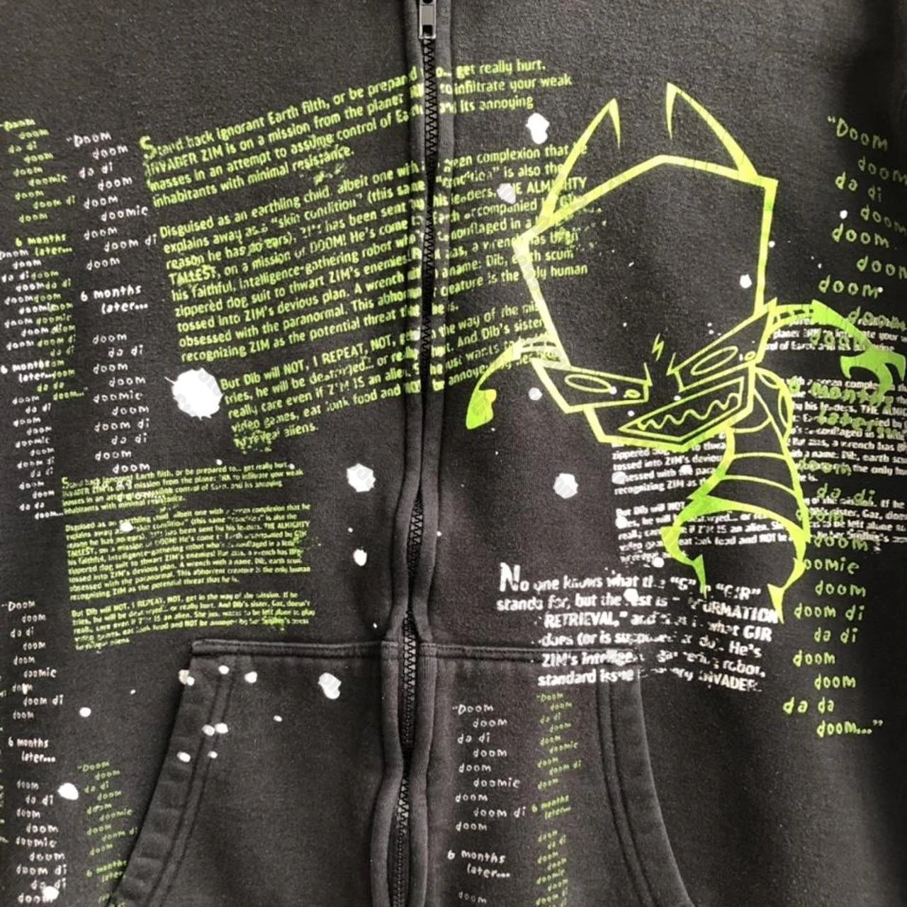 Cyber Grunge Zip Up Sweatshirts