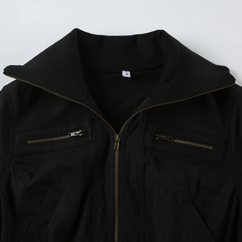Turtleneck Full Sleeve Cropped Jacket - PWM
