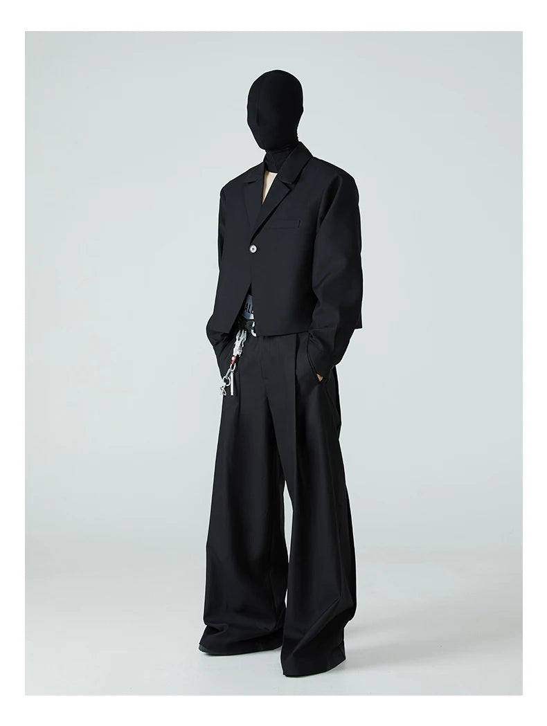 Baggy Pleated Wide Leg Pants