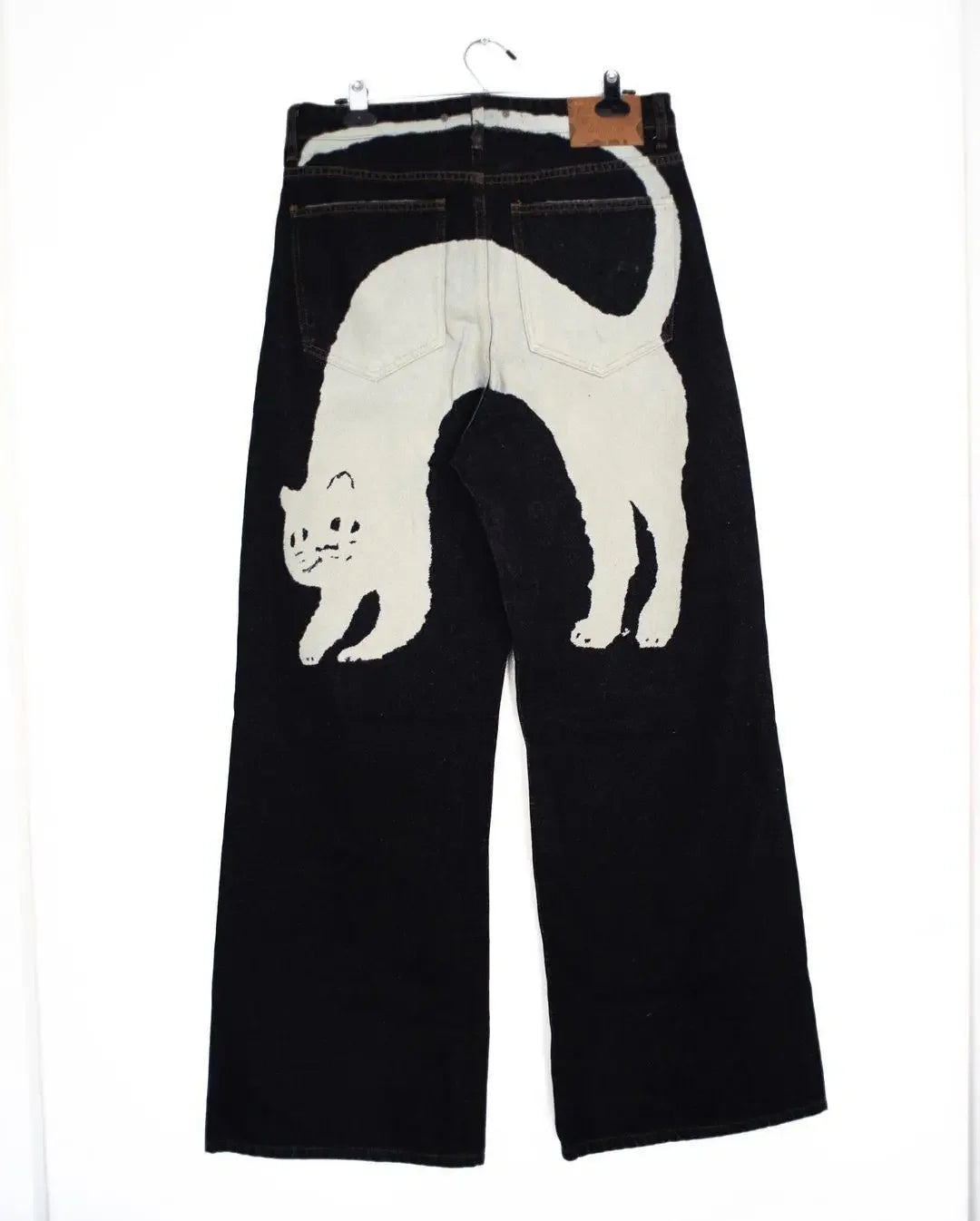 Cat Print Wide Jeans - PWM