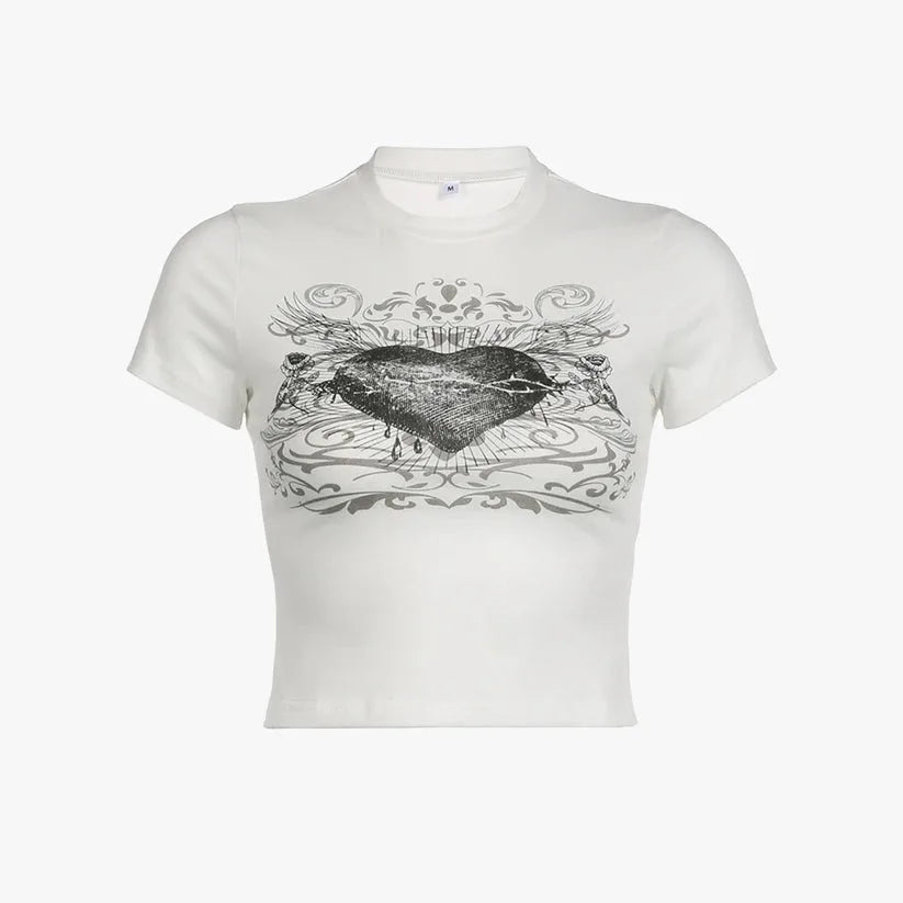 Fairy Heart Graphic Print T-shirt