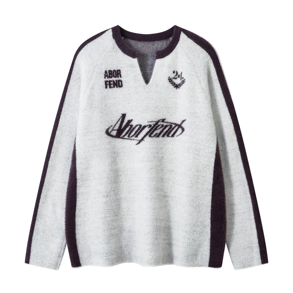 Jacquard Paneled Sweater - PWM