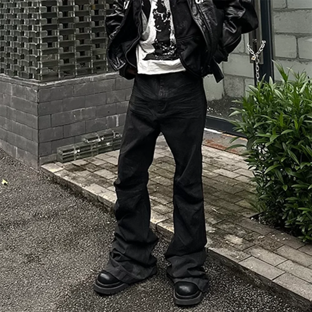 Glue Coated Boot cut Flared Pants - PWM