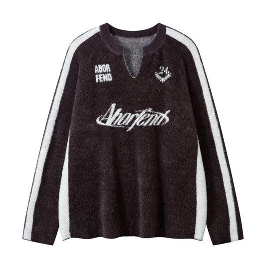 Jacquard Paneled Sweater - PWM