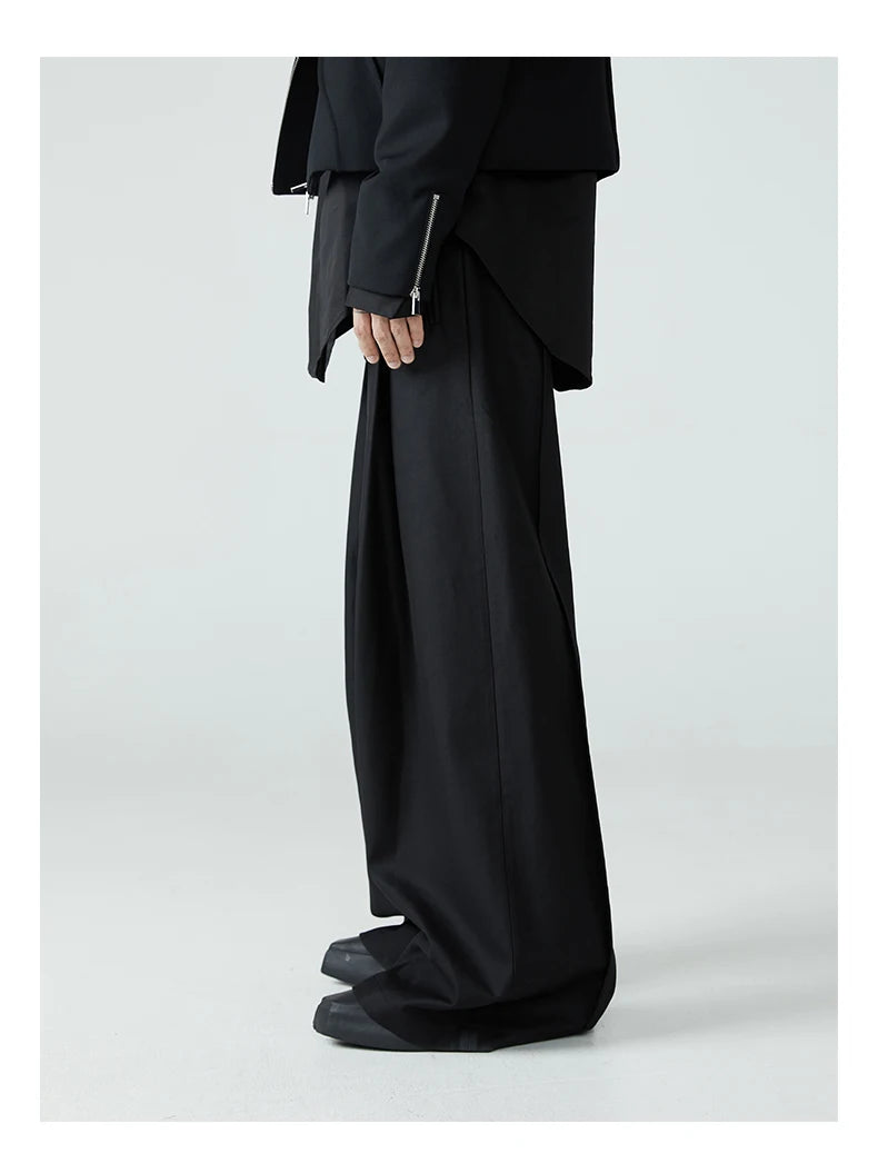 Baggy Pleated Wide Leg Pants